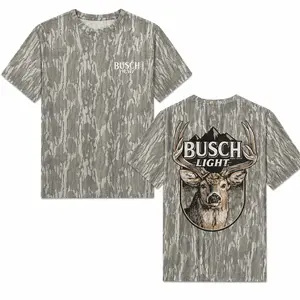 Busch Light - Camo Whitetail T-Shirt, Camo Shirt, Ideal For Sports And Everyday Wear, Gift For Men
