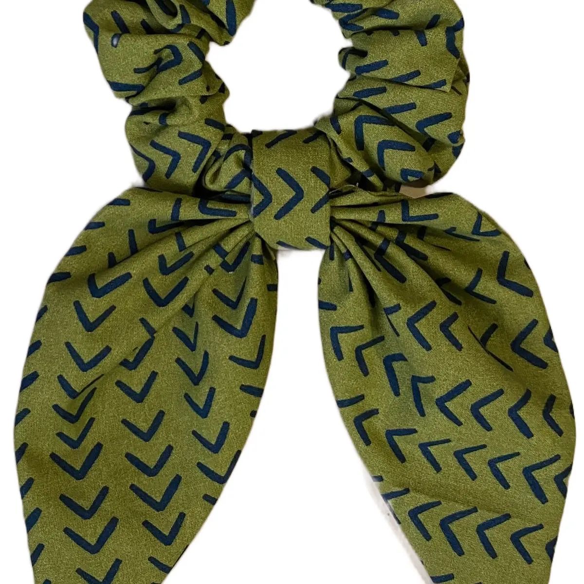 Bunny Ears Green Scrunchie - Fashion Hair Accessory