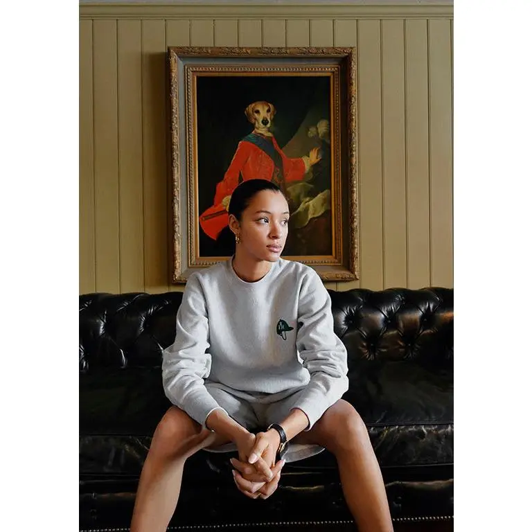 Stewie Unisex Crewneck in Grey with Equestrian Logo