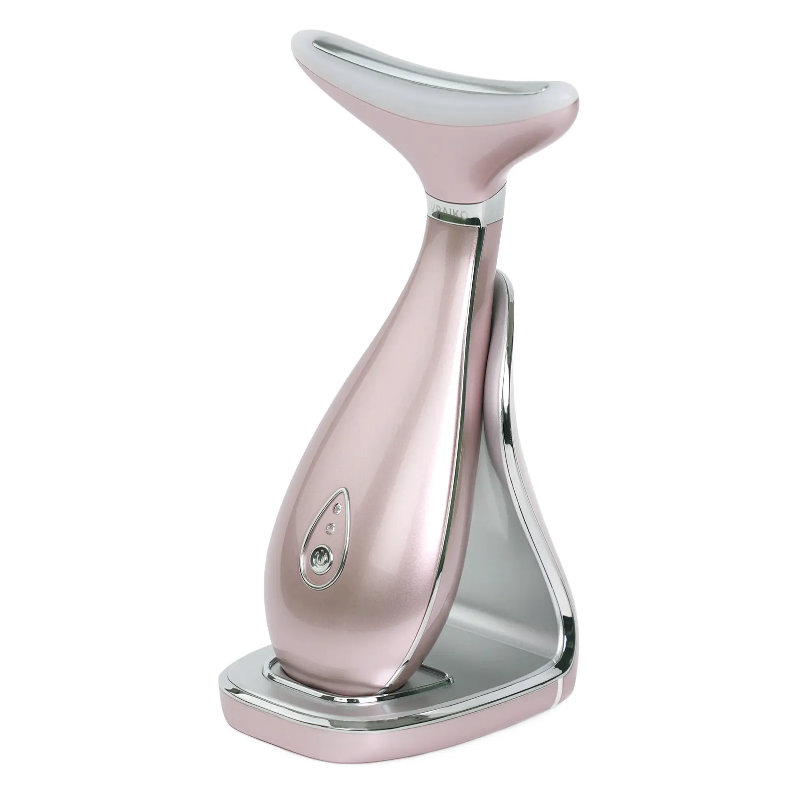 VRAIKO LILY Facial Beauty Massager - Neck & Face Tool with 3 Modes Triple-Action, USB-C Rechargeable Battery, Ergonomic Design, Custom Stand - Adults' At-Home Facial Beauty Products for Skin Rejuvenation, Wrinkle Removal (Rose Gold)