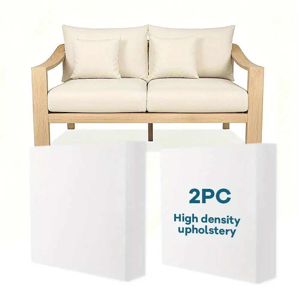 24" X 24" High Density Upholstery Foam, 4-Pack/2-Pack - Couch Cushion Foam Replacement Pad, High Density Pad for Seats, Multiple Thicknesses Available, Pillows, Chairs, And Craft Projects