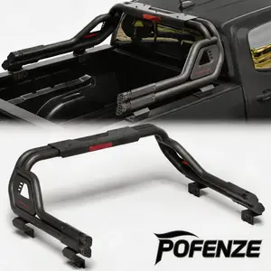 POFENZE-NADIA Mid-Size Truck Roll Bar with Chase &Sport Bar, Adjustable 54.33-59.84" Carbon Steel Truck BedRack, 21.77" High, Fits CHEVROLET COLORADO, TOYOTATACOMA,NISSAN FRONTIER, JEEP GLADIATOR, GMGCANYON,FORD RANGER,HONDA RIDGELINE Kit full-size pickup