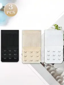 Set of 3 Women's Bra Extenders with 3 Rows of Hooks, Adjustable Stretchable Bra Straps for High Comfort, Perfect for Women's Lingerie Accessories