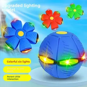 Magic Stomp Deformation UFO Ball With LED Lights, Kids Outdoor Sports Flying Disc Toy