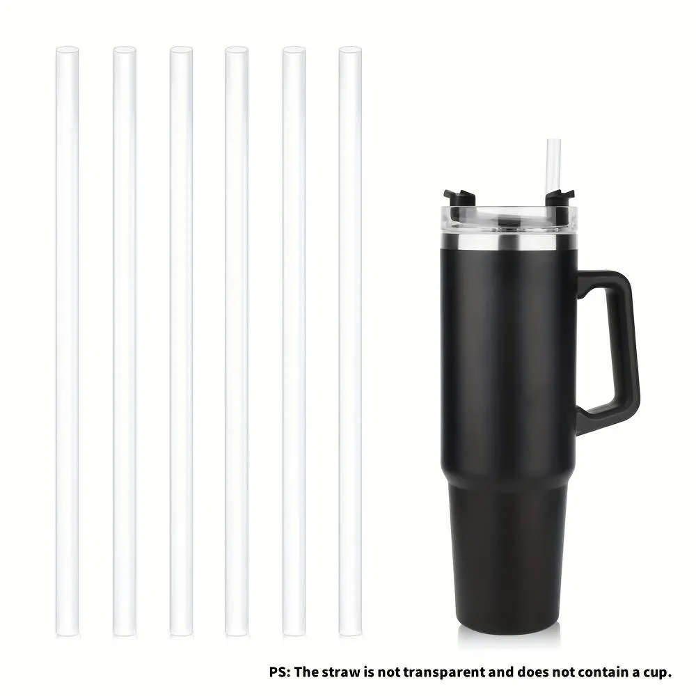 Extra Long Reusable Straw, Plastic Reusable Straw, 6 Counts/set Replacement Straw for 40oz/30oz Cup, Sports Bottle Straw, Tumbler Straws, Sports & Outdoor Accessories