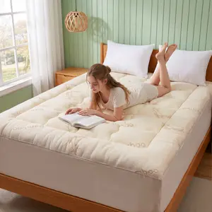 Bamboo Mattress Pad for Hot Sleepers – 360 ° Deep Pocket Fits 18" Bed, Premium Filling, Gently Enveloping Cloud Soft, Machine Washable summerwins summer cooling