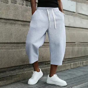 Men's Solid Color Drawstring Waist Loose Fit Straight Leg Casual Pants,Plain Street Style versatile Sports Joggers,unisex Basic knit Sweatpants,For Daily Wear,Travel,Vacation,Outdoor,Commuting,Going Out,Suitable For Summer Menswear Activities Trousers