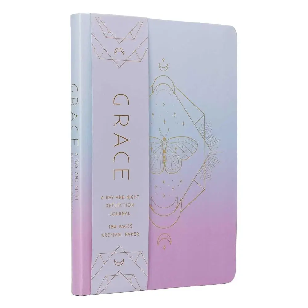 Grace 90-Day Office Stationery Notebook - Vegan Leather, Contemporary Look, Illustrated Pages, for Daily Reflection, Cultivating Grace & Humility, Enhancing Confidence, All-Season Inner Growth Journal