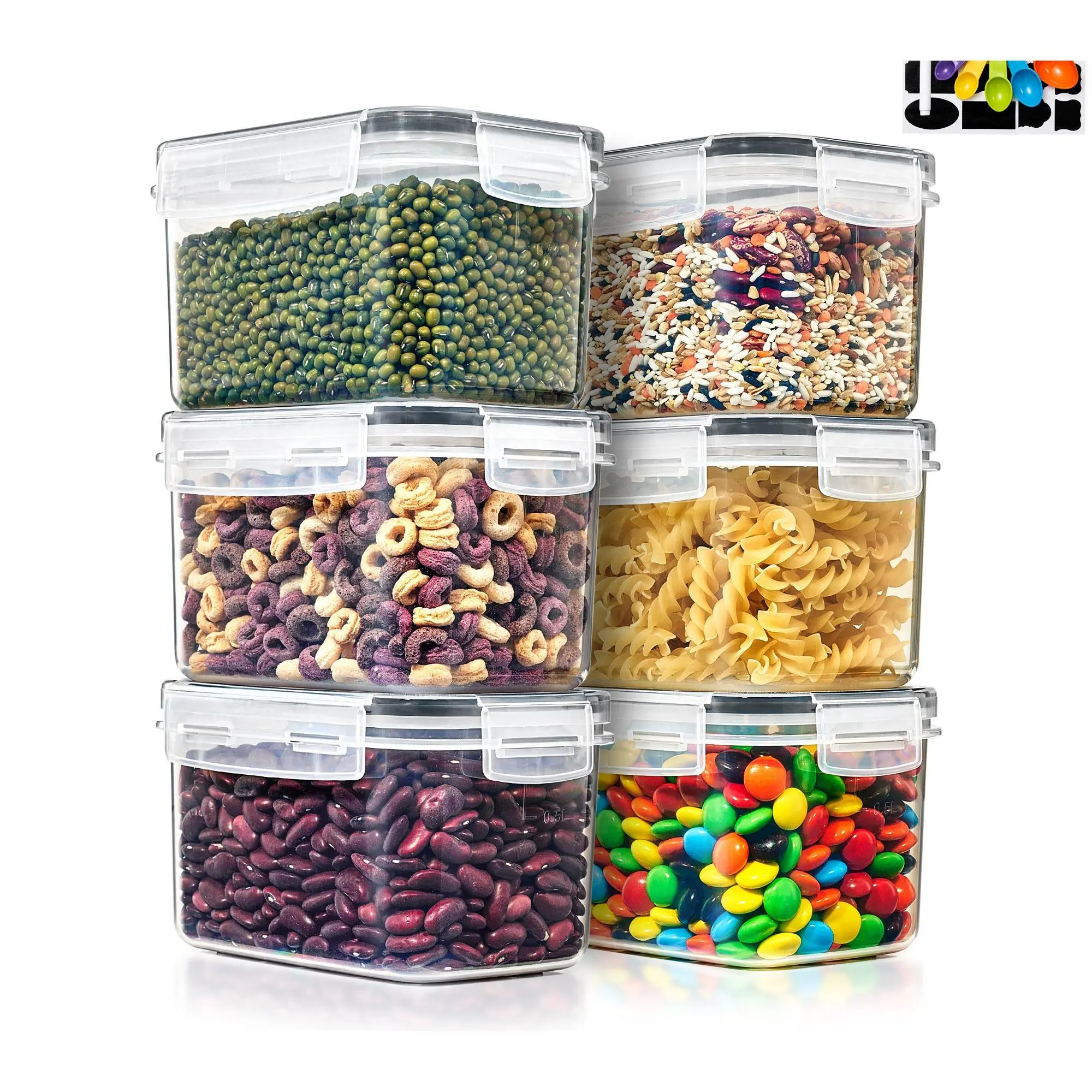Sorbus Airtight Food Storage Containers with Lids 6-Pack Sorbus Airtight Food Storage Containers with Lids 6-Pack