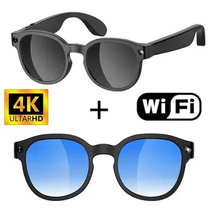 AI Smart Glasses Camera HD Video Recording Glasses with Audio, Real-Time Translation, Bluetooth Call & Music, AI Object Recognition, Touch Control, Wearable Camera Glasses for Men Women Travel Outdoor