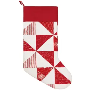Quilted Triangles Stocking