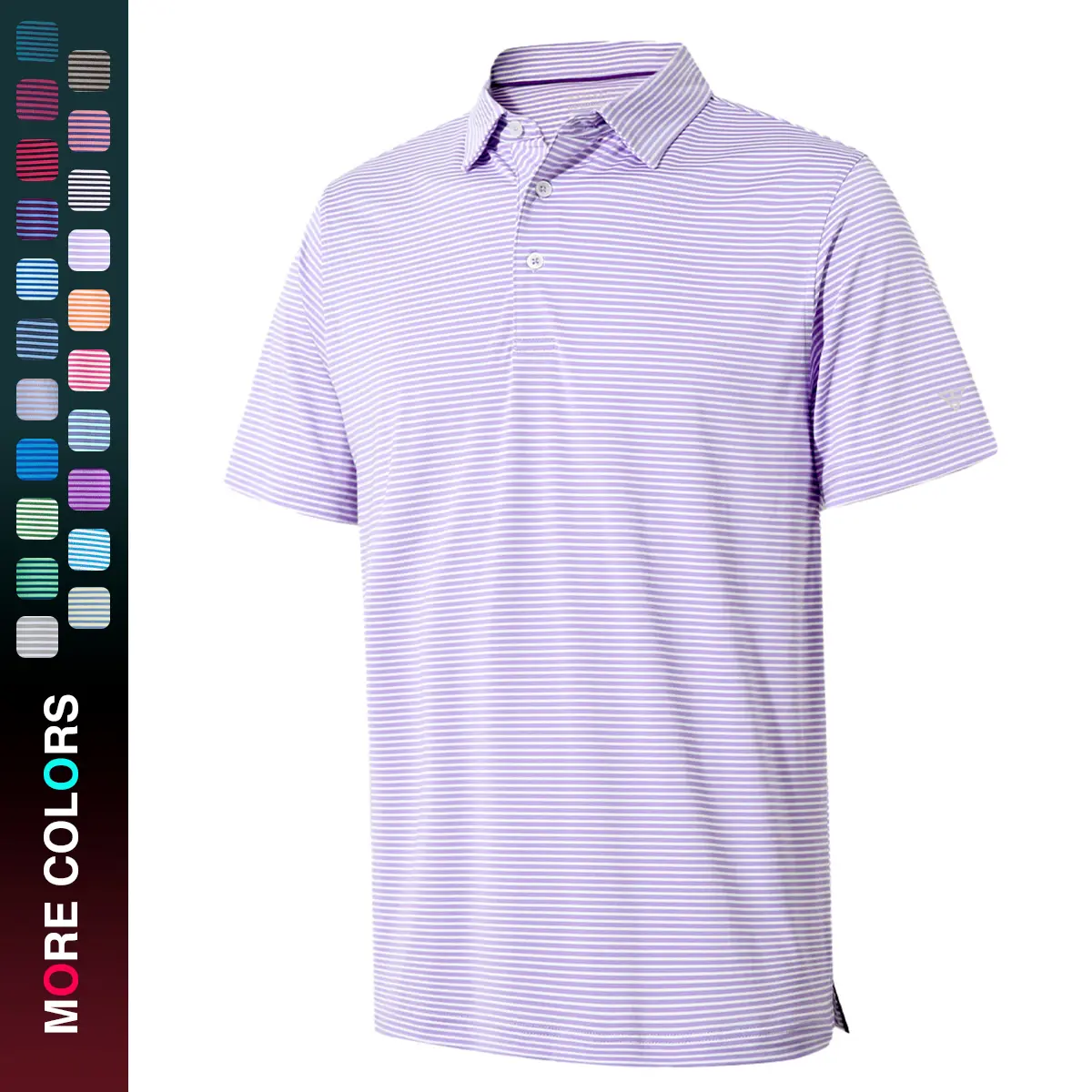 MAELREG Men's Striped Polo Shirt Short Sleeve Casual Stylish Summer Outfit Trendy Look Dryfit