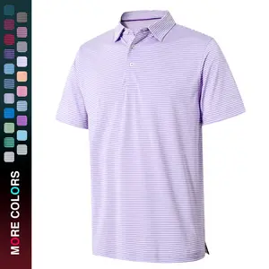 M MAELREG Men's Striped Polo Shirt Short Sleeve Casual Stylish Summer Outfit Trendy Look