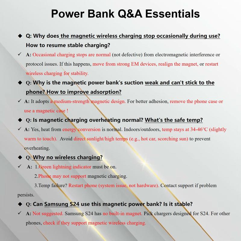 5000mAh/10000mAh Magnetic Wireless Power Bank, Ultra-Slim Compact Portable Power Bank with 22.5W Wired & 15W Wireless Output, 20W Input, Type-C Input/Output, Power Display, Compatible with iOS system