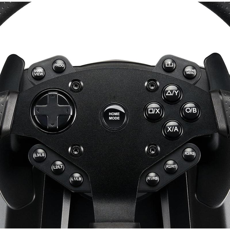 Steering Wheel, with Pedals and Paddles, Compatible with Xbox Series X/S, PS4, Xbox One, PC (Programmable for All Games)