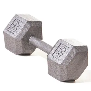 212 MAIN 40 lbs Hex Dumbbells - Straight Handle, Knurled Grips, Muscle Exercise Equipment for Weight Training