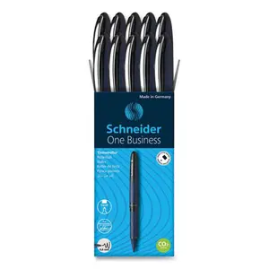 Schneider RED183094 One Business Rollerball Pen, Assorted Color - 4 Piece