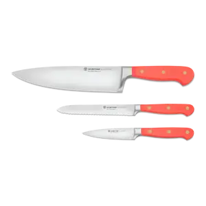Classic 3-Piece Utility Knife Set - Coral Peach