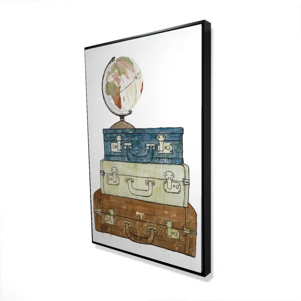 360 Stand Framed Print - 24x36 in. Artistic World Travel Map Wall Art, Inspirational Indoor Home Decor, Office Gift Decoration