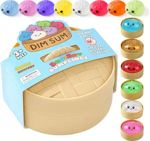 Dumpling Squishy Mystery Box, Cute Squishy Dumpling Toy, Slow Rising Squeeze Toy, Sensory Fidget Toys for Anxiety Relief, Perfect for Party Favors, Birthday Gifts & Desk Toys
