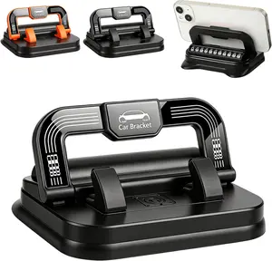 360 ° Rotating 2-in-1 Car Phone Holder with Number Plate - Suction Cup Fixed, Stable & Anti-Slip Design, Perfect for Safe Driving & Emergency Contact, Car Navigation in-car Dashboard, Suitable for iPhone And Android, Car Accessory