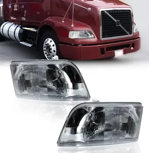 Torque Headlight PAIR Replacement for 1999-2017 Volvo VNM and 1996-2003 VN VNL Semi Trucks Driver Left Passenger Right Side Set Assembly DOT SAE Approved (TR013-L, TR013-R)