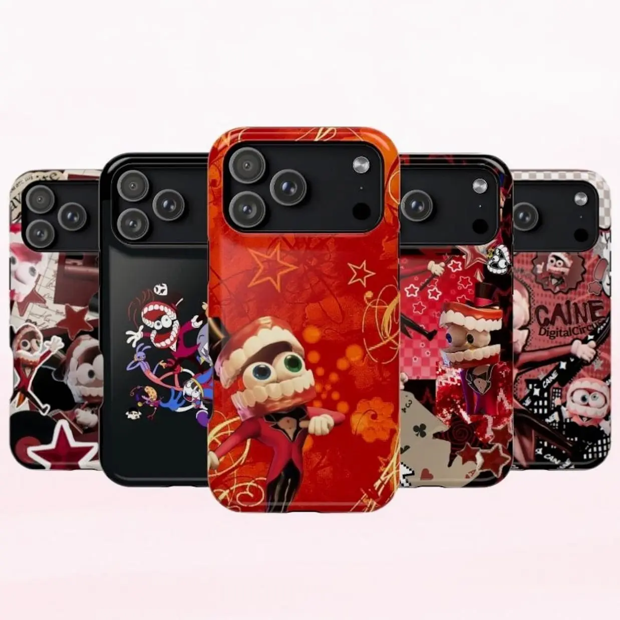 Caine TADC Phone Case, The Amazing Digital Circus Phone Case, Cartoon Collage Case, Compatible with iPhone X, 11, 12, 13, 14, 15, 16, 17 & more