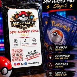 Abstract TCG Gym Leader Pack | 35 Pokémon Cards + Guaranteed Full Art or Illustration Rare