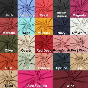 DBP Power Brushed Stretch Knit Fabric by the Yard - Stretchy Soft Brushed Dress Fabric, Legging Fabric, Yoga Fabric, Sewing Fabric
