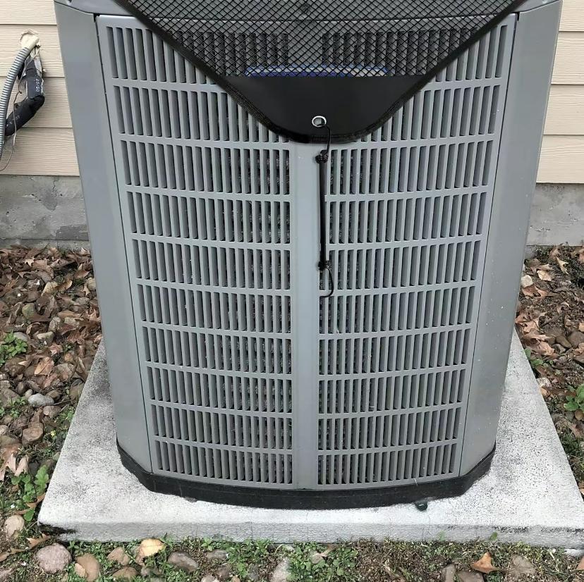 Outdoor Air Conditioner Cover, 1 Count DurableSynthetic Outdoor Windproof Dustproof DesignAir Conditioner Cover, Protects Against Dust andCold Air, PVC Mesh for Ventilation, Home Supplies
