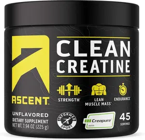 Creatine Monohydrate Powder 5g Per Serving with Creapure Unflavored Supplement Supports Muscle Strength and Performance 45 Servings