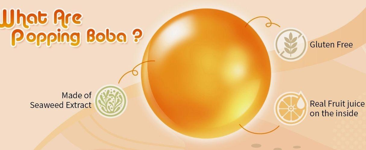 J WAY Bursting Popping Passion Fruit Boba Pearls, Passion Fruit Syrup, Non-Dairy, Fat-Free Popping Tapioca Boba for Beverages, Sweets, Ice Cream (2LB, 1 Pack)undefined