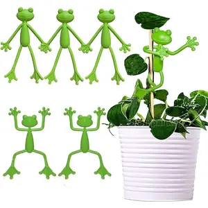 Frog Plant Stand Cute & Stable Support Clips for Indoor Outdoor Plants Multifunctional Flower Pot Hugger Durable Stable Design Save Space Add Charm Perfect Gift for Plant Lovers