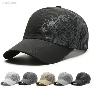 Men Tactical Trucker Hat, Dragon Camo Military Style Mesh Cap, Adjustable Snapback Breathable Headwear for Hiking Outdoor Activities