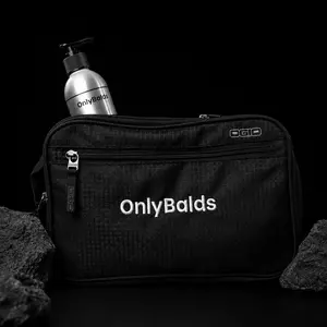 OnlyBalds Travel Case + Exfoliating Cleanser Bundle | Grooming Kit | Bald Head Care
