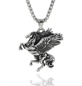 Pegasus unicorn necklace double-winged Pegasus pendant necklace for men and women style necklace necklace gift