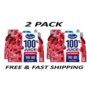 Ocean Spray 100% Juice Cranberry Juice Blend,10 fl oz Bottles, 24 Count Total