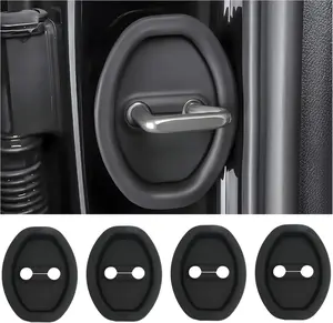 4PCS Upgraded Car Door Latch Guard Cover,Silicone Car Door Lock Cover for Car Door Protector and Noise Reduction,Universal Car Accessories for Most Vehicles (4 PCS)