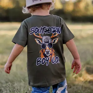 YOUNG Cool Camo Deer Boy's Short Sleeve Shirt, Southern Boy Co, Southern Hope, Young Shirt, Kids Tee, Gift For Cute Girl, For Funny Boy