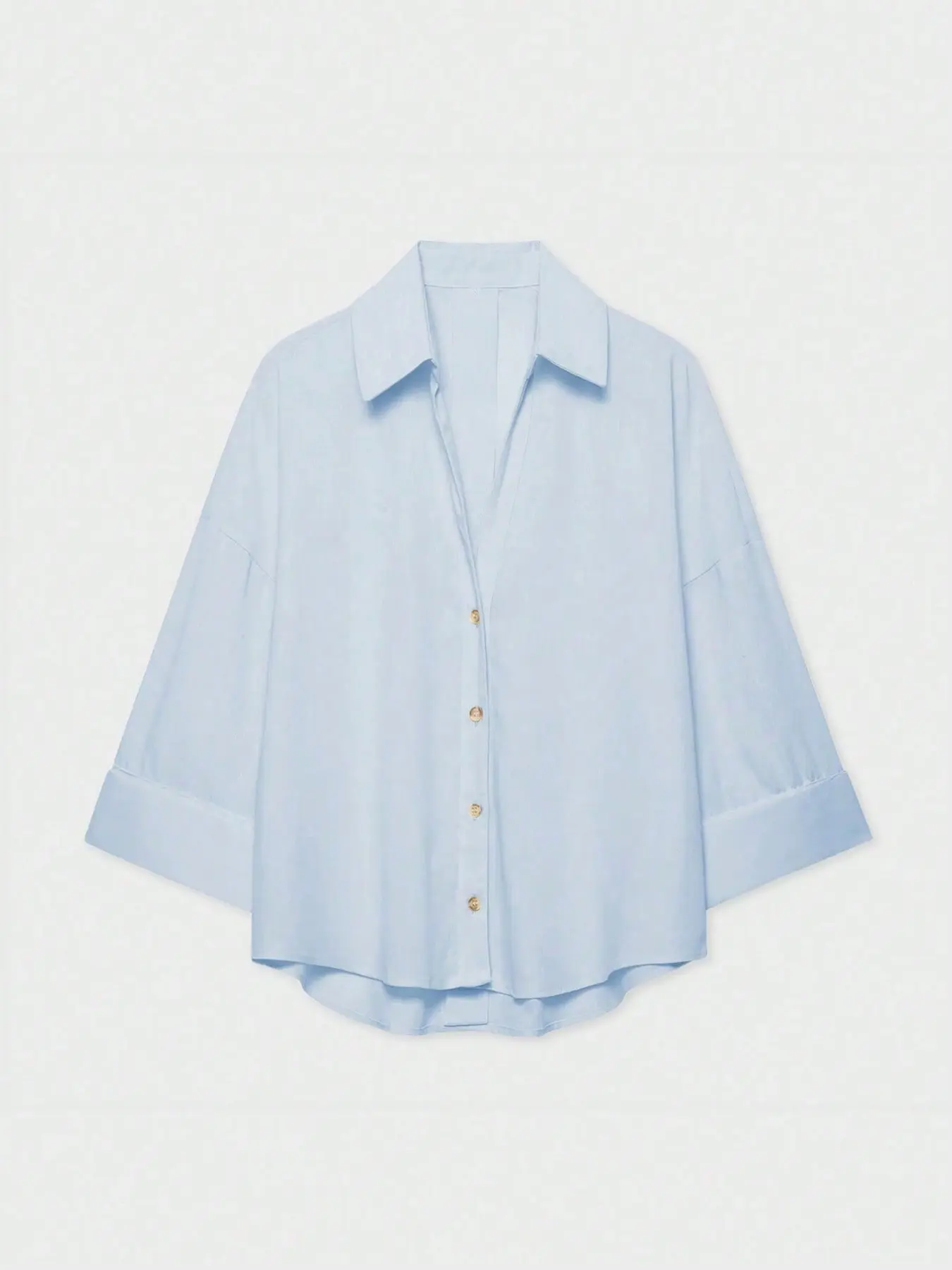 Women's Spring Summer Fashion Casual Lapel Simple Versatile Wide Sleeve Long Sleeve Shirt, Stylish Ladies' Clothing for Daily Wear