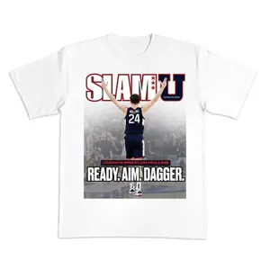 UConn Braylon Mullins "SLAMU" Basketball T-Shirt – Ready Aim Dagger Graphic Tee, College Basketball Fan Shirt, Game Winner Celebration Tee Tshirt