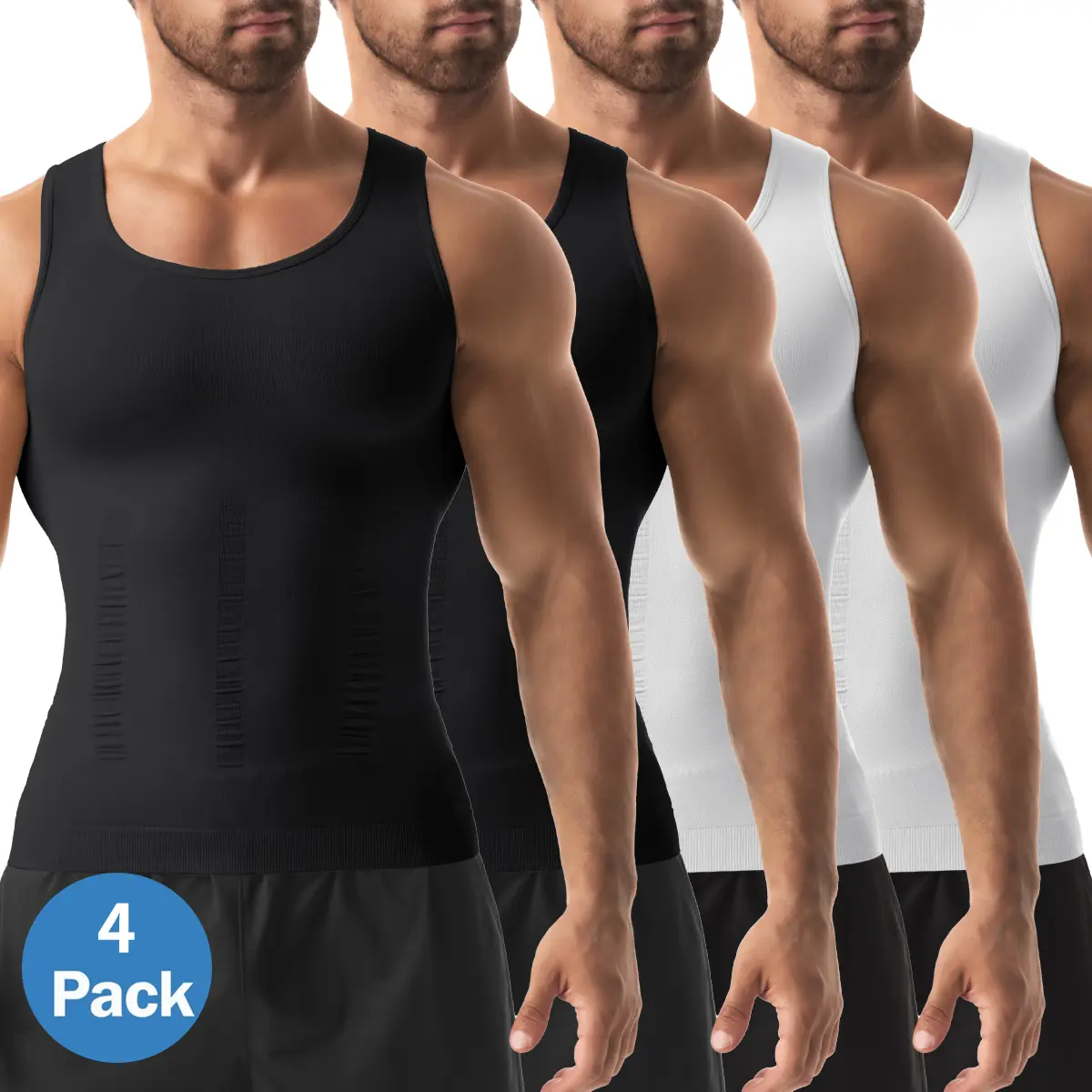 Black (2 Pack)+White (2 Pack)