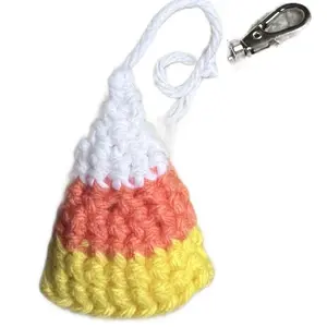 Candy Corn Key Chain with Carabiner Clip