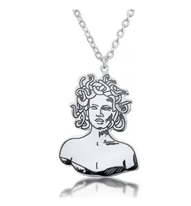 Medusa Necklace in Silver