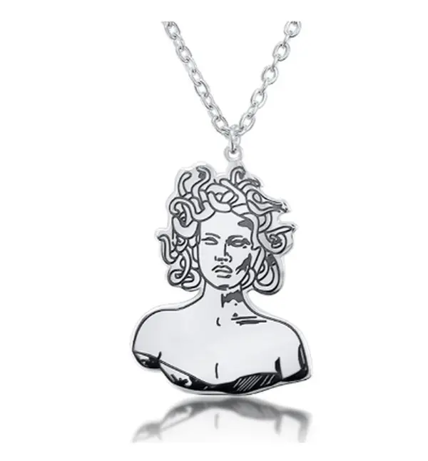 Medusa Necklace in Silver