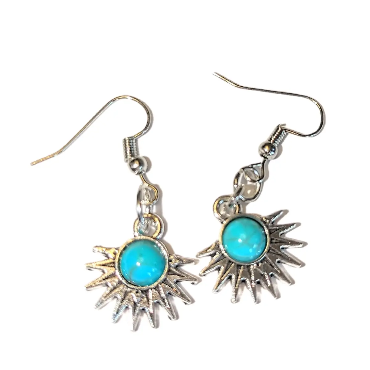 blue sunburst Earrings X