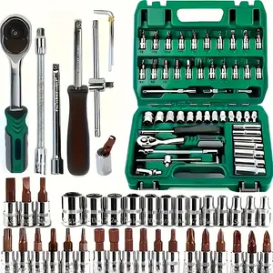 53pcs High-quality Toolbox, A New High-quality Precision Maintenance Tool Set, Suitable for Automobile Maintenance, Home Furniture Maintenance, Daily Life Maintenance And Other Environmental Maintenance Work.