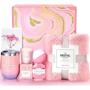 Spa Gift Basket with Bath and Skincare Essentials for Women-Christmas Gifts for Women