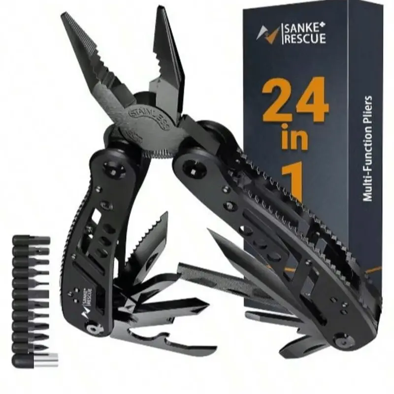 Multifunctional 24-In-1 Tool Pliers, Outdoor Multifunctional Tools, Versatile Tools, Multitool, Professional Survival Camping Hunting Gear, Ideal Gift for Men Dad Husband, Multi Purpose Tool, Portable Multi Tool