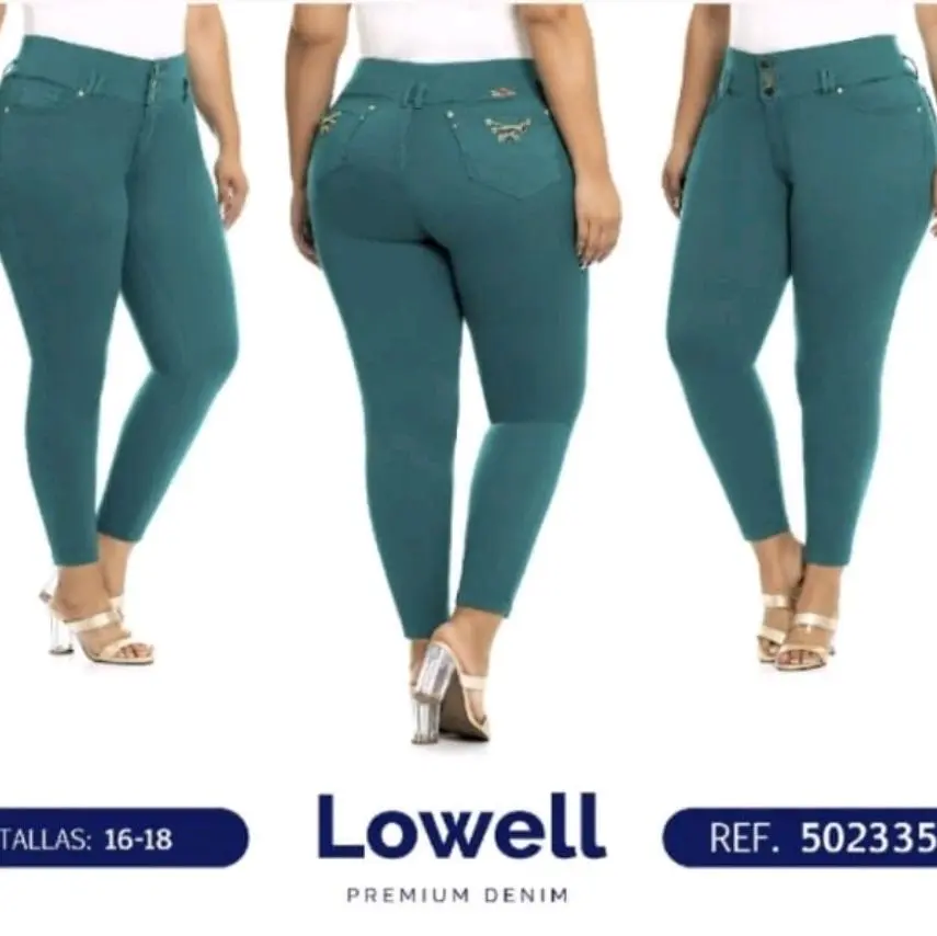 502335 jeans colombiano verde esmeralda.  Womenswear Bottom Denim b15